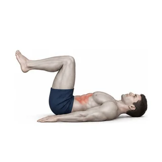 Reverse crunch demonstration