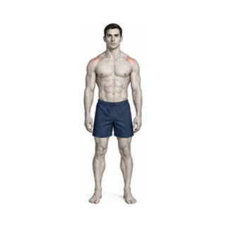 Shoulder shrugs movement illustration