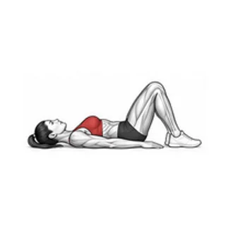 Glute bridge movement illustration