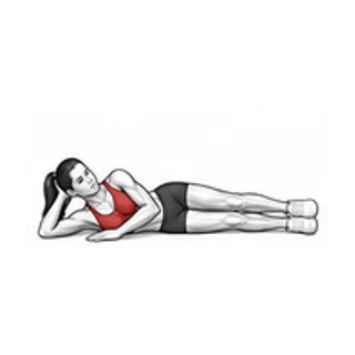 Side-lying leg raise · left movement illustration