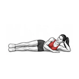 Side-lying leg raise · right movement illustration