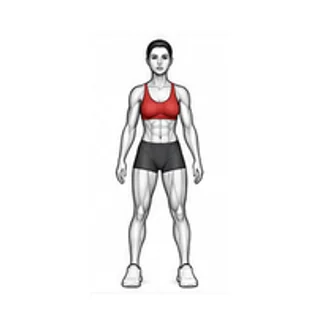 Standing diagonal reach movement illustration