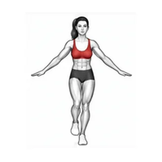 Single-leg balance · left movement illustration
