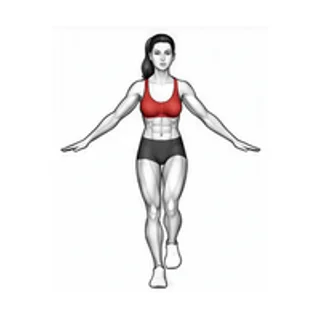 Single-leg balance · right movement illustration