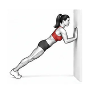 Wall forearm plank movement illustration