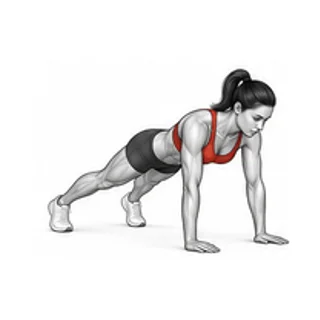 Plank shoulder tap movement illustration