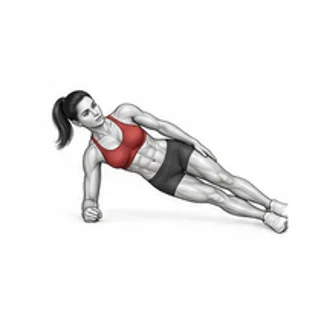 Side plank · right movement illustration